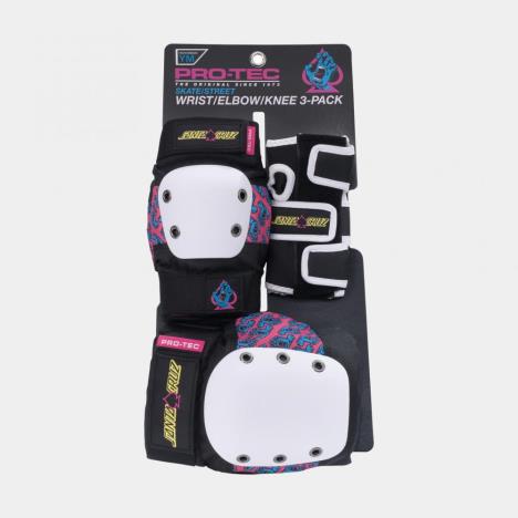 Pro-Tec Pads Street 3-PK Pad Set Santa Cruz Black / White / Pink £69.99